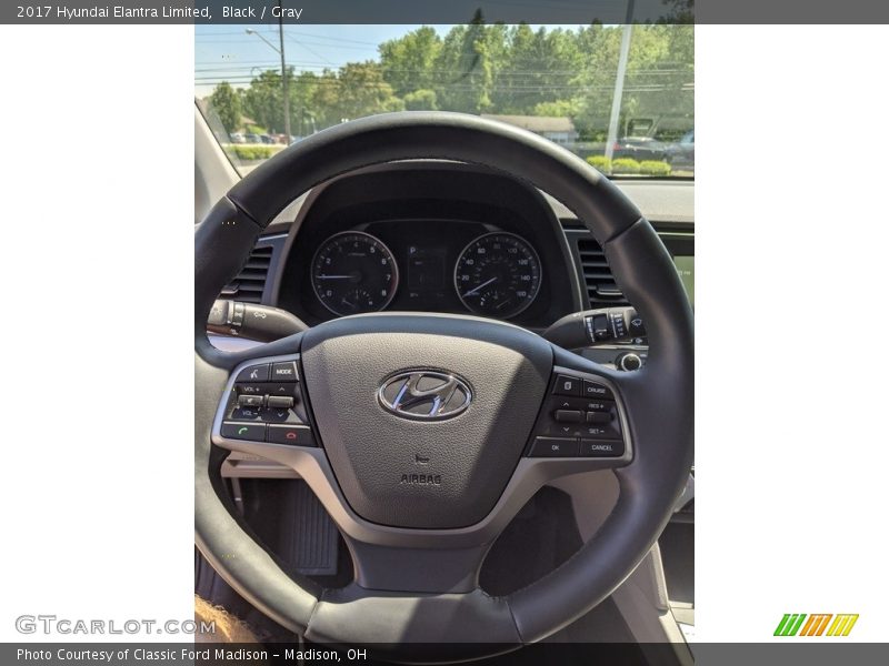 Black / Gray 2017 Hyundai Elantra Limited