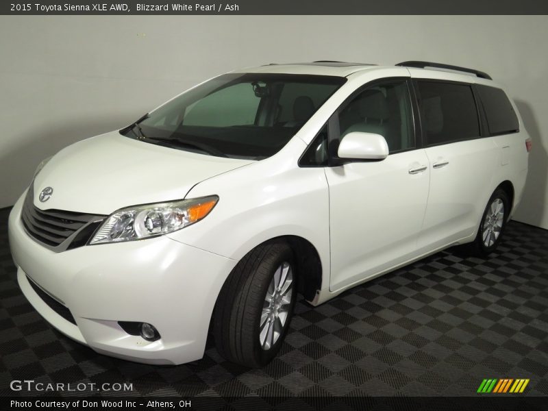 Blizzard White Pearl / Ash 2015 Toyota Sienna XLE AWD