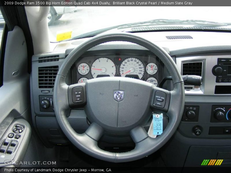 Brilliant Black Crystal Pearl / Medium Slate Gray 2009 Dodge Ram 3500 Big Horn Edition Quad Cab 4x4 Dually