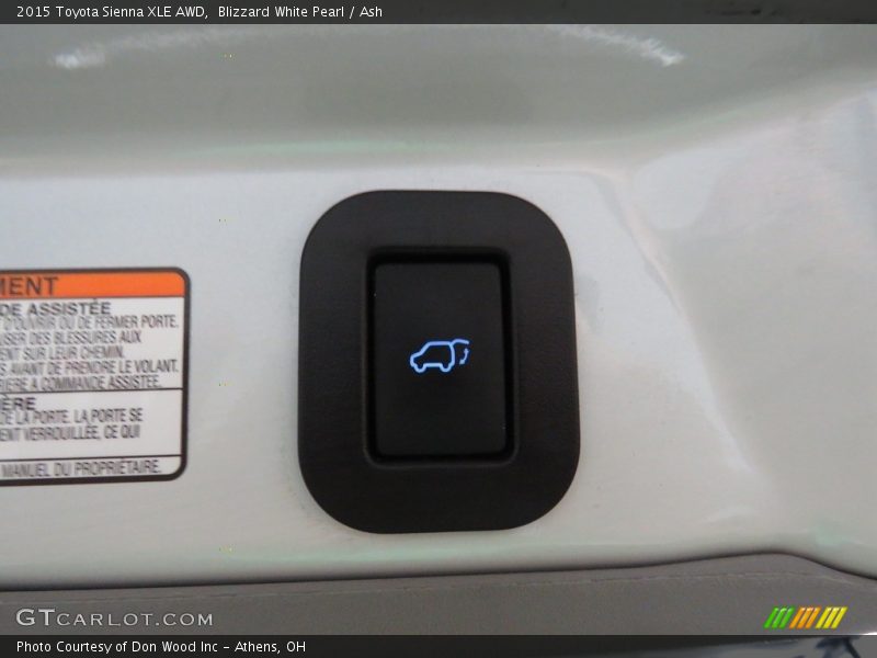 Blizzard White Pearl / Ash 2015 Toyota Sienna XLE AWD
