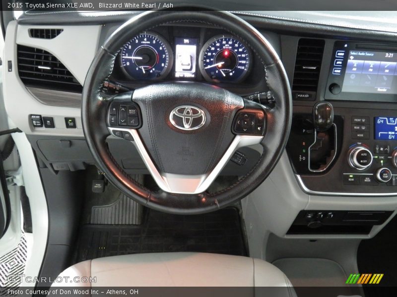 Blizzard White Pearl / Ash 2015 Toyota Sienna XLE AWD