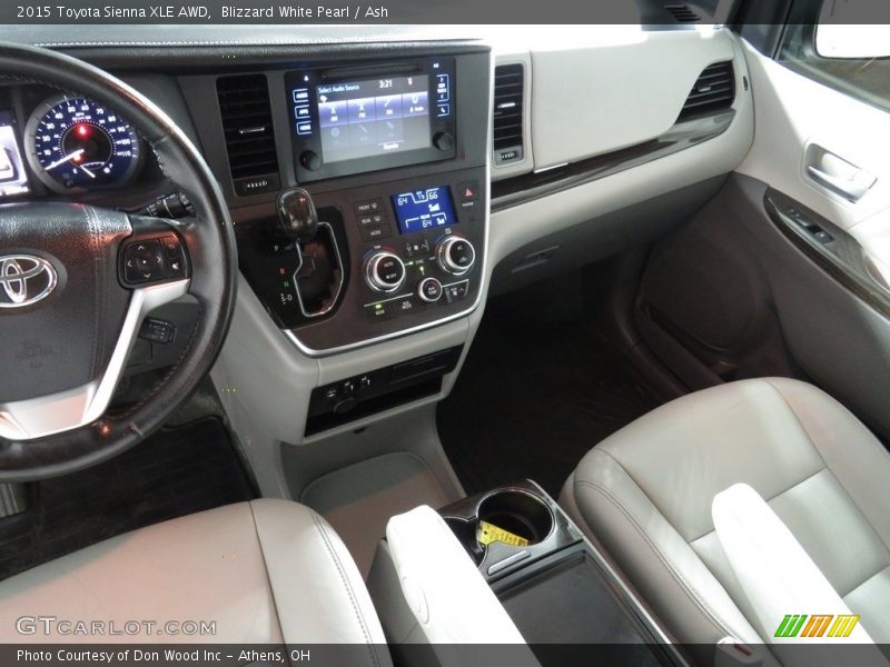 Blizzard White Pearl / Ash 2015 Toyota Sienna XLE AWD