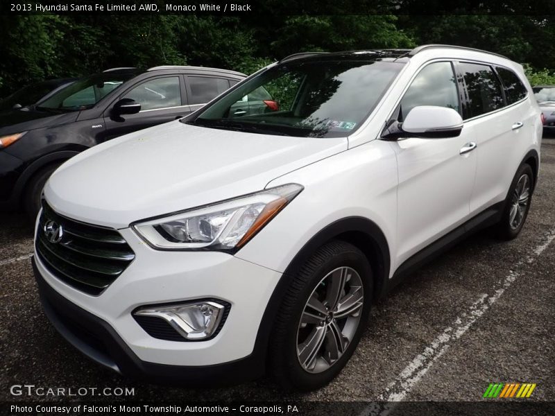 Monaco White / Black 2013 Hyundai Santa Fe Limited AWD