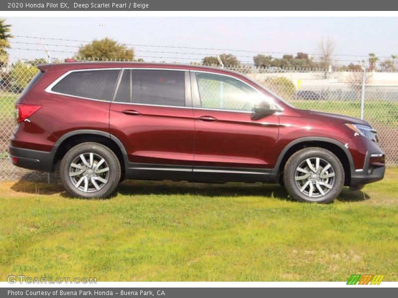 Deep Scarlet Pearl / Beige 2020 Honda Pilot EX