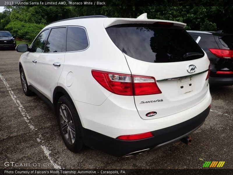 Monaco White / Black 2013 Hyundai Santa Fe Limited AWD