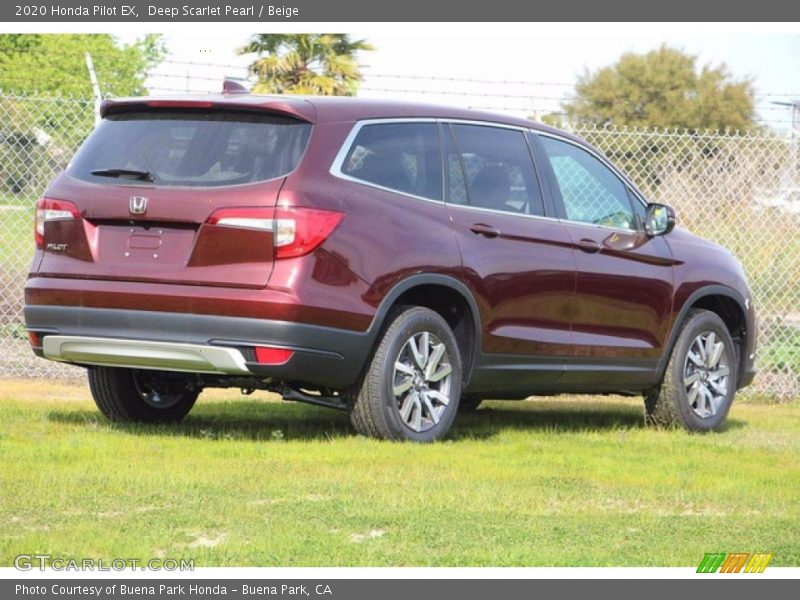 Deep Scarlet Pearl / Beige 2020 Honda Pilot EX