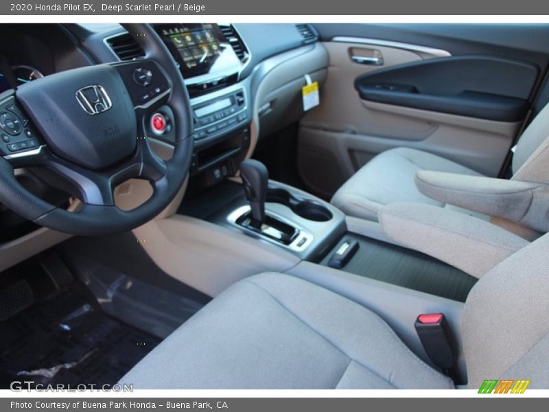 Deep Scarlet Pearl / Beige 2020 Honda Pilot EX