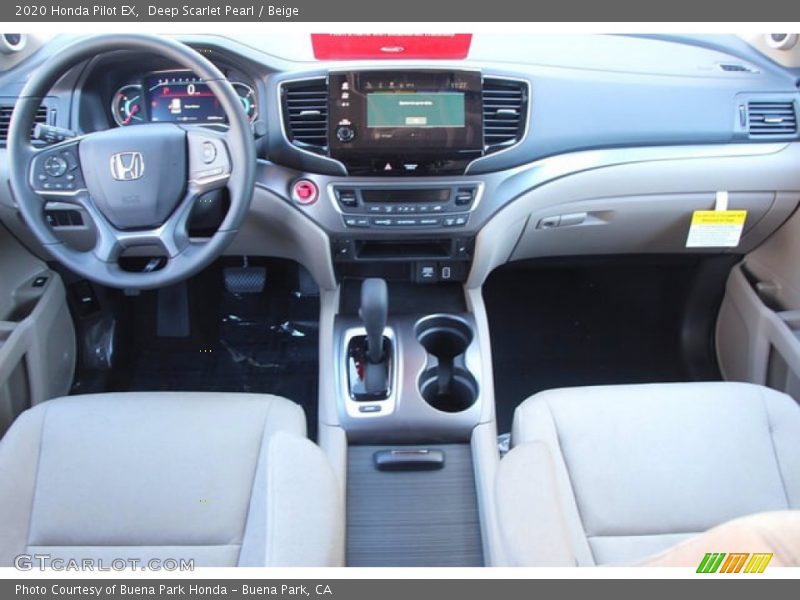 Deep Scarlet Pearl / Beige 2020 Honda Pilot EX