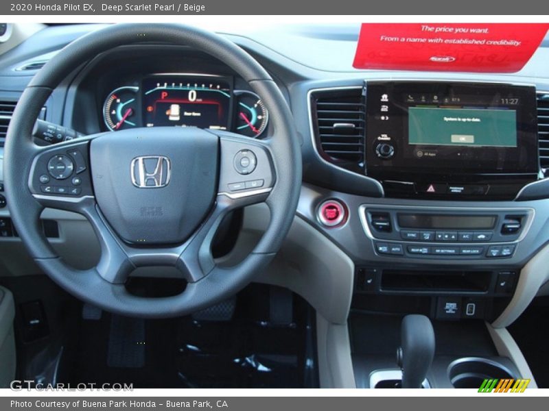 Deep Scarlet Pearl / Beige 2020 Honda Pilot EX