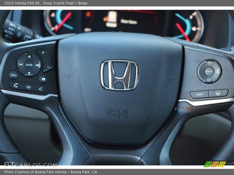 Deep Scarlet Pearl / Beige 2020 Honda Pilot EX