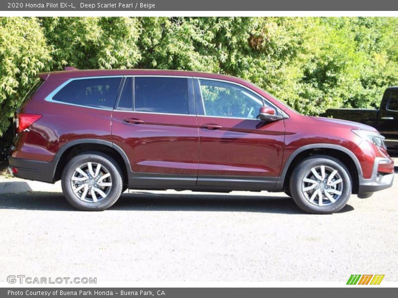 Deep Scarlet Pearl / Beige 2020 Honda Pilot EX-L