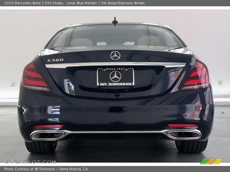 Lunar Blue Metallic / Silk Beige/Espresso Brown 2020 Mercedes-Benz S 560 Sedan