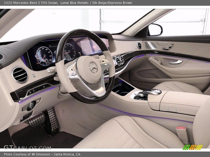 Lunar Blue Metallic / Silk Beige/Espresso Brown 2020 Mercedes-Benz S 560 Sedan