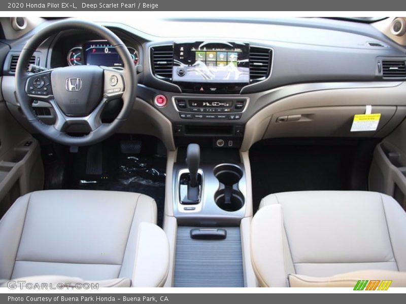 Deep Scarlet Pearl / Beige 2020 Honda Pilot EX-L