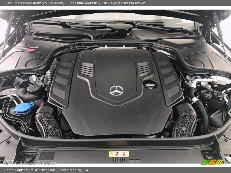 Lunar Blue Metallic / Silk Beige/Espresso Brown 2020 Mercedes-Benz S 560 Sedan