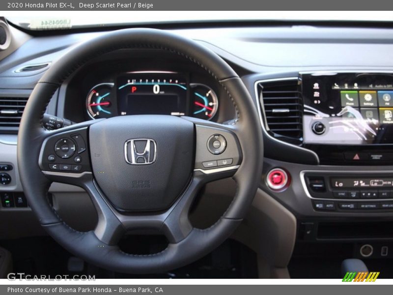 Deep Scarlet Pearl / Beige 2020 Honda Pilot EX-L