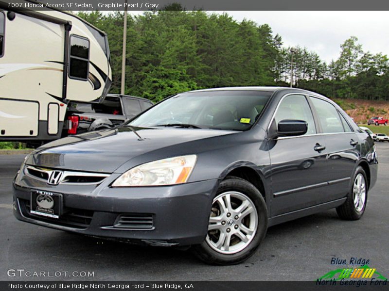 Graphite Pearl / Gray 2007 Honda Accord SE Sedan