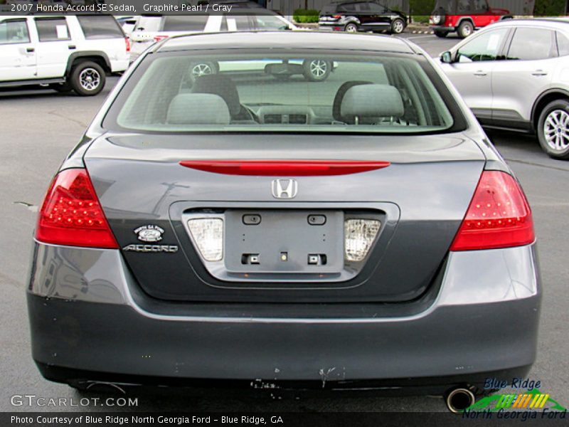 Graphite Pearl / Gray 2007 Honda Accord SE Sedan
