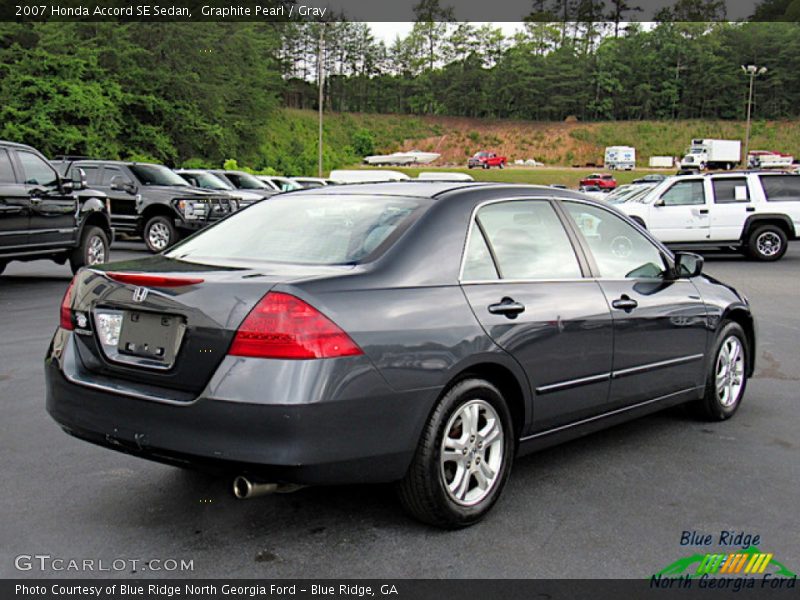 Graphite Pearl / Gray 2007 Honda Accord SE Sedan