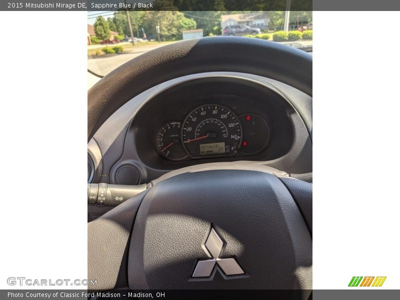 Sapphire Blue / Black 2015 Mitsubishi Mirage DE