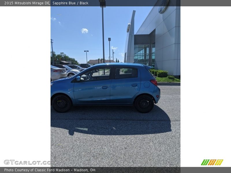 Sapphire Blue / Black 2015 Mitsubishi Mirage DE