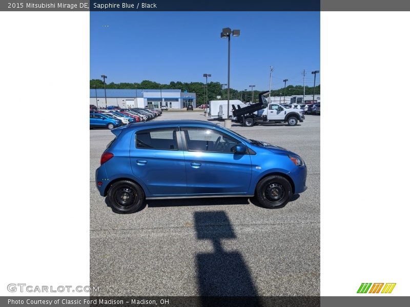 Sapphire Blue / Black 2015 Mitsubishi Mirage DE