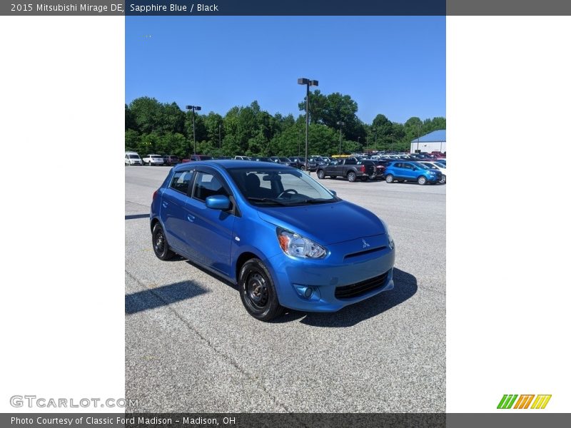 Sapphire Blue / Black 2015 Mitsubishi Mirage DE