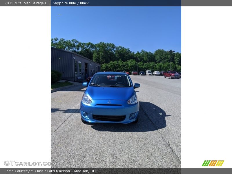 Sapphire Blue / Black 2015 Mitsubishi Mirage DE