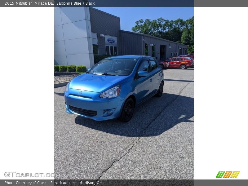 Sapphire Blue / Black 2015 Mitsubishi Mirage DE