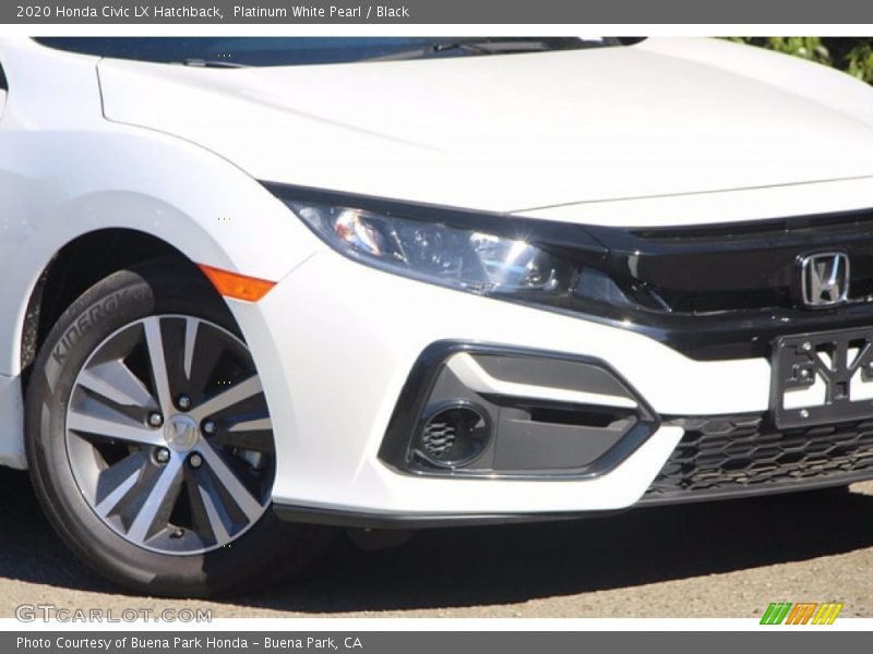 Platinum White Pearl / Black 2020 Honda Civic LX Hatchback
