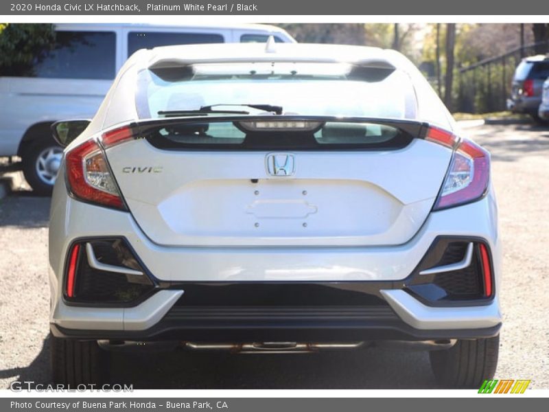 Platinum White Pearl / Black 2020 Honda Civic LX Hatchback