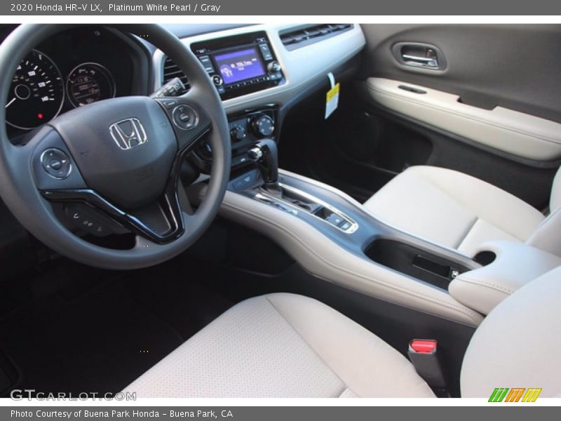 Platinum White Pearl / Gray 2020 Honda HR-V LX