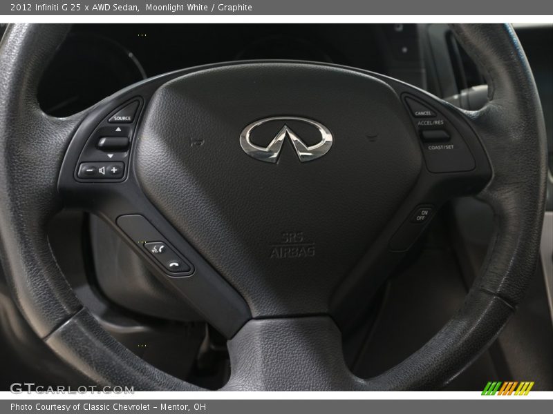 Moonlight White / Graphite 2012 Infiniti G 25 x AWD Sedan