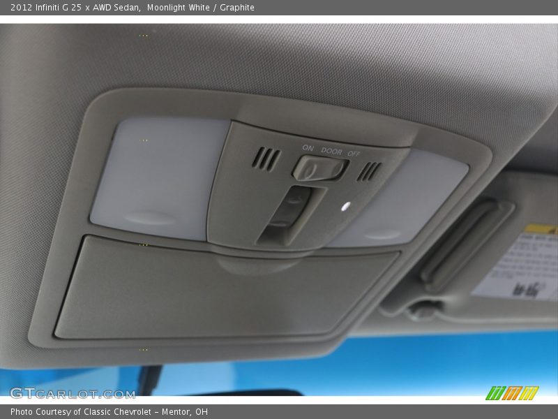 Controls of 2012 G 25 x AWD Sedan