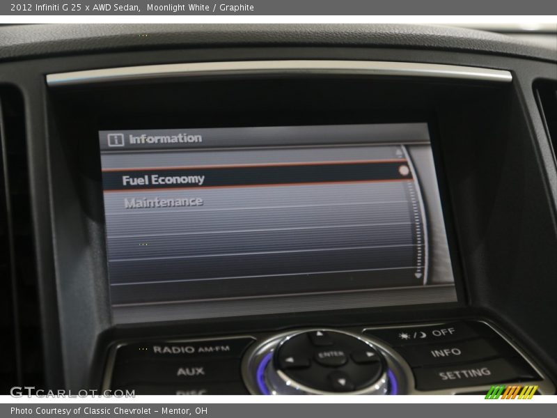 Moonlight White / Graphite 2012 Infiniti G 25 x AWD Sedan