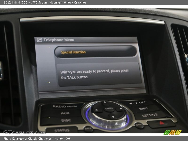 Moonlight White / Graphite 2012 Infiniti G 25 x AWD Sedan