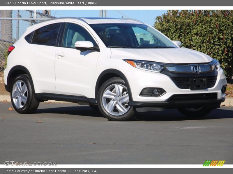 Platinum White Pearl / Black 2020 Honda HR-V Sport