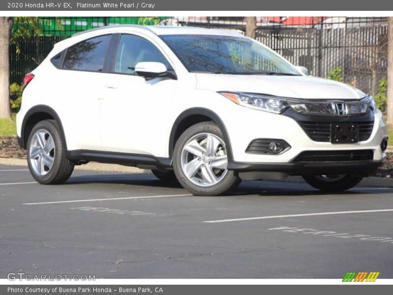 Platinum White Pearl / Gray 2020 Honda HR-V EX