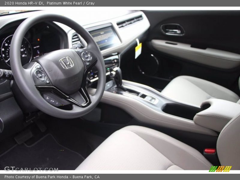 Platinum White Pearl / Gray 2020 Honda HR-V EX