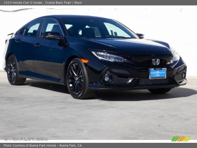 Crystal Black Pearl / Black 2020 Honda Civic Si Sedan