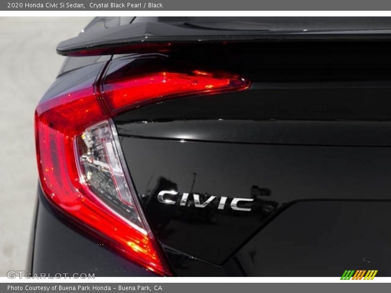 Crystal Black Pearl / Black 2020 Honda Civic Si Sedan