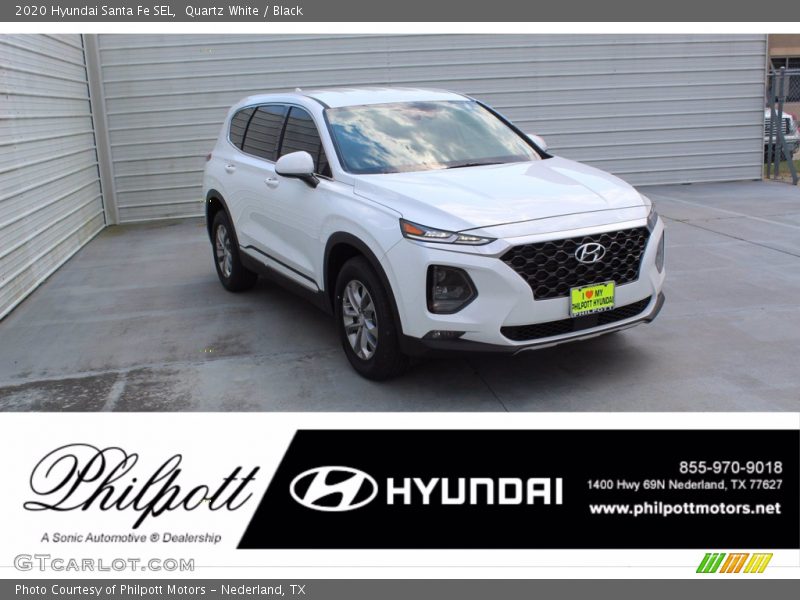 Quartz White / Black 2020 Hyundai Santa Fe SEL