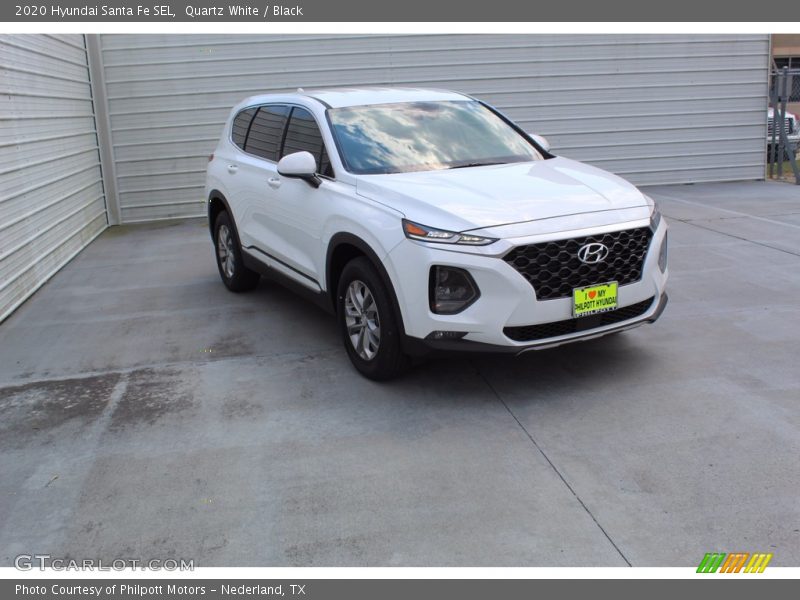 Quartz White / Black 2020 Hyundai Santa Fe SEL
