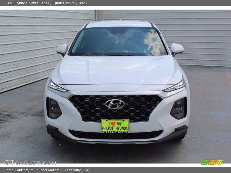 Quartz White / Black 2020 Hyundai Santa Fe SEL