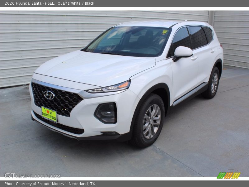 Quartz White / Black 2020 Hyundai Santa Fe SEL