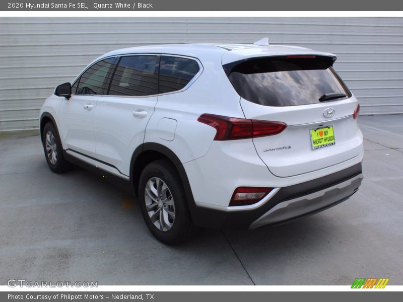 Quartz White / Black 2020 Hyundai Santa Fe SEL