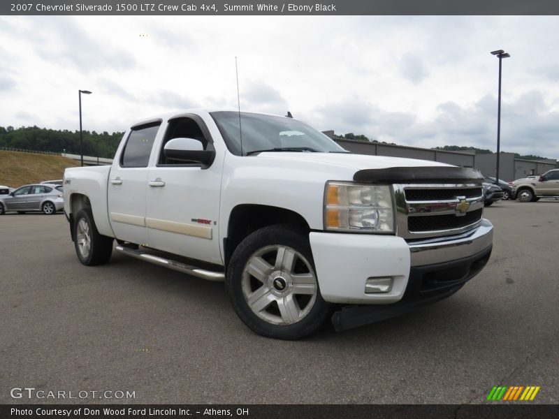 Summit White / Ebony Black 2007 Chevrolet Silverado 1500 LTZ Crew Cab 4x4