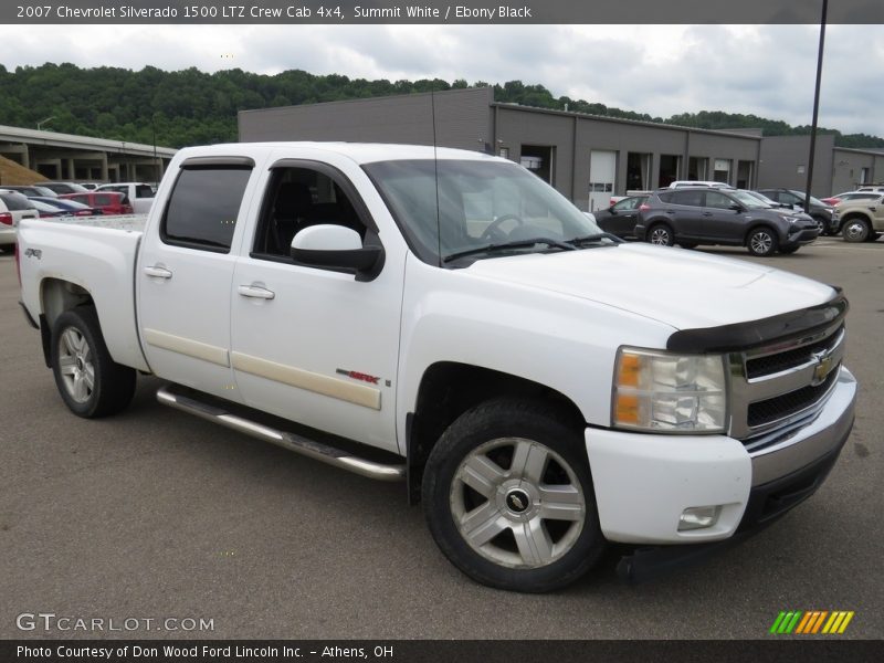 Summit White / Ebony Black 2007 Chevrolet Silverado 1500 LTZ Crew Cab 4x4