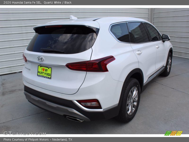 Quartz White / Black 2020 Hyundai Santa Fe SEL
