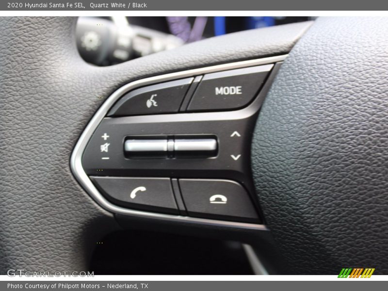Quartz White / Black 2020 Hyundai Santa Fe SEL